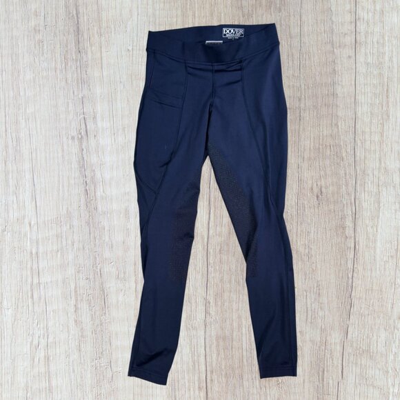 Dover Saddlery Navy Full Seat Riding Tights Breeches Silicone Grip Size Small - Picture 1 of 4